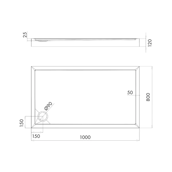 Cadita dus dreptunghiulara  Omnires Camden alb  80x100 cm [3]