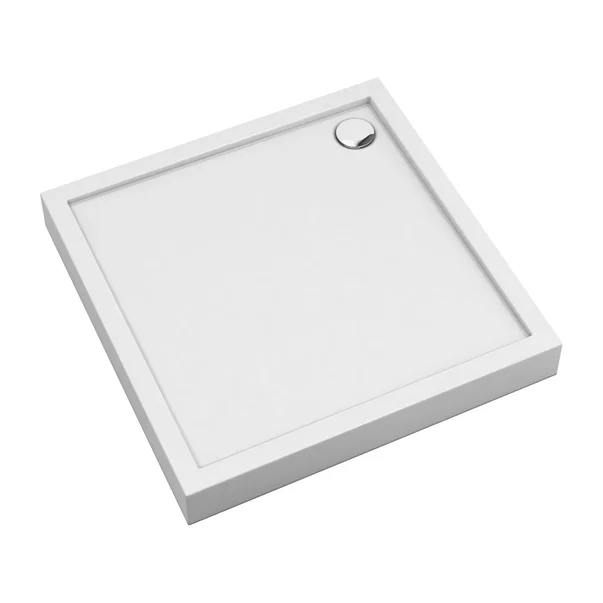 Cadita dus patrata din acril Omnires Camden alb  80x80 cm [1]