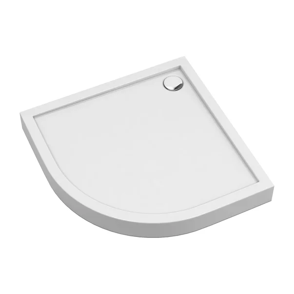 Cadita dus semirotunda  Omnires Camden alb  80x80 cm [1]