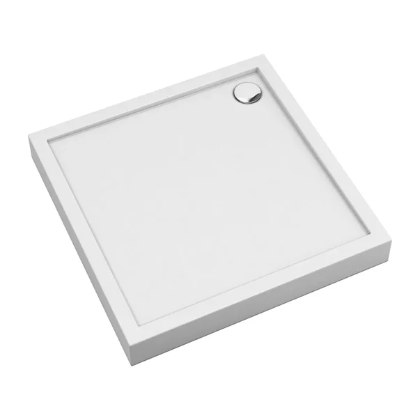 Cadita dus patrata din acril Omnires Camden alb  90x90 cm [1]