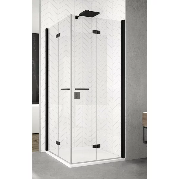 Usa de dus glisanta cu segment fix negru mat SanSwiss Cadura CAS2 120 cm dreapta [1]