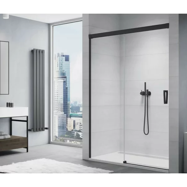Usa de dus glisanta cu segment fix negru mat SanSwiss Cadura CAS2 120 cm stanga [1]