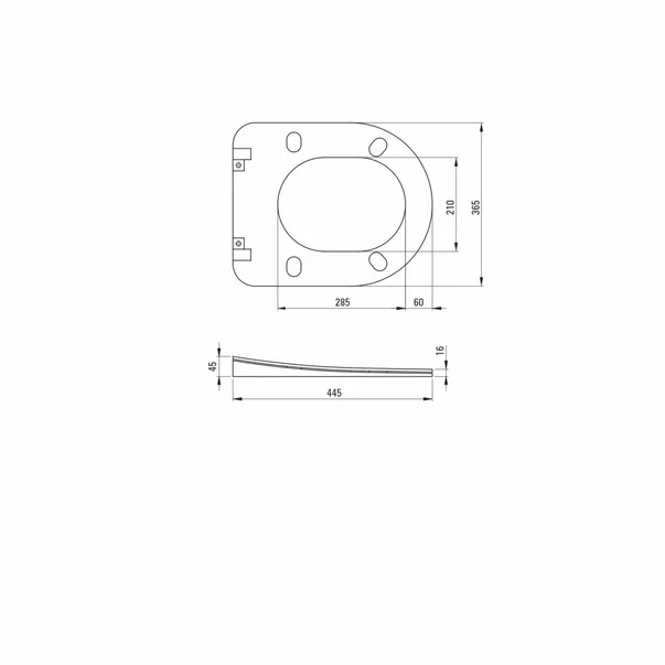 Set vas wc suspendat cu capac Deante Peonia rimless, rezervor incastrat si clapeta actionare antracit [6]