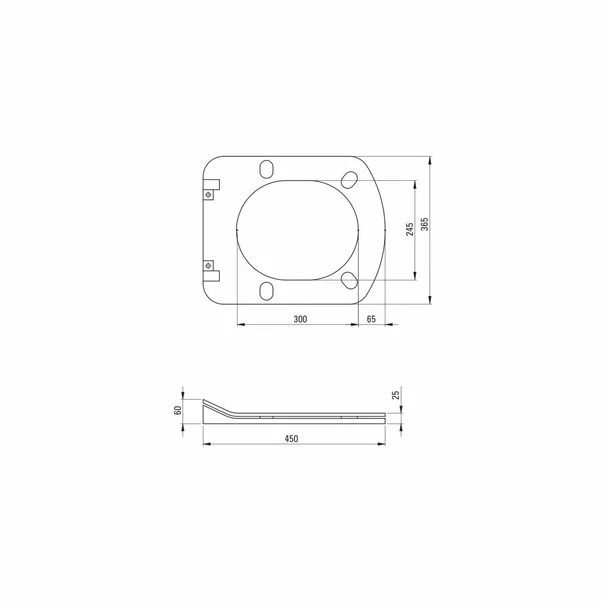 Set vas wc suspendat cu capac Deante Anemon rimless, rezervor incastrat si clapeta actionare titan [6]