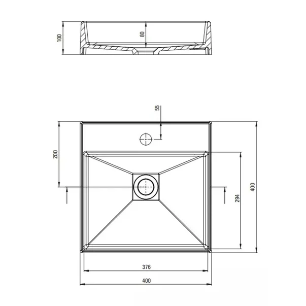 Lavoar pe blat negru Deante Correo 40 cm [3]