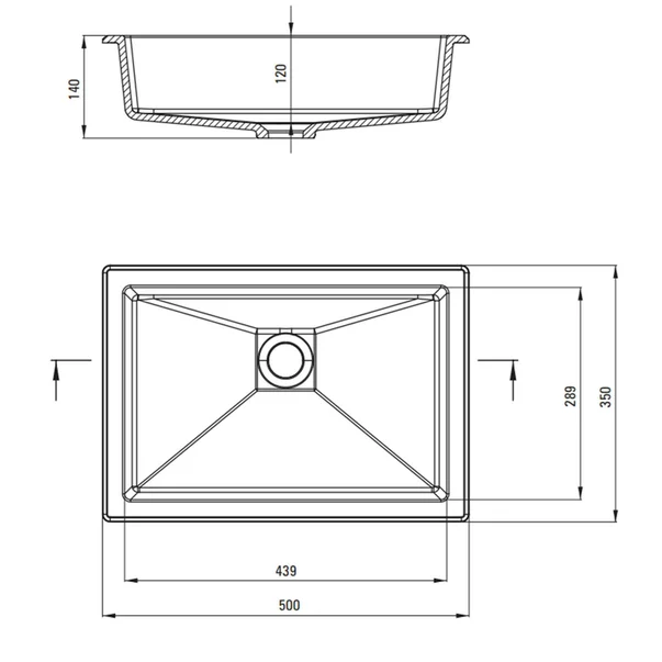 Lavoar sub blat negru Deante Correo 50 cm [3]