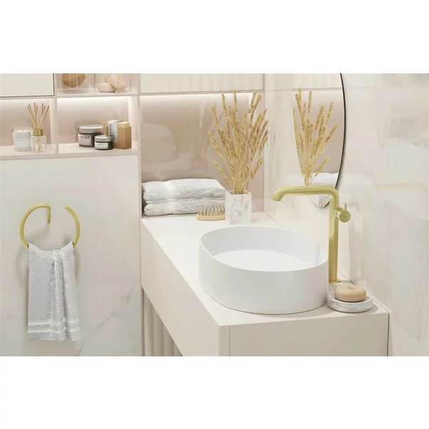 Lavoar pe blat alb Deante Silia 55 cm [2]