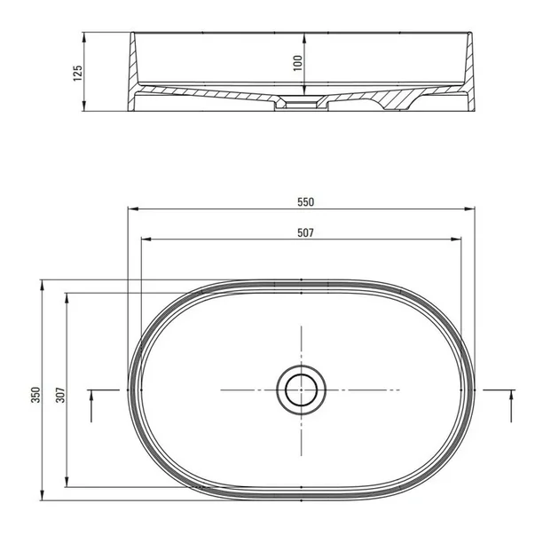 Lavoar pe blat negru Deante Silia 55 cm [3]