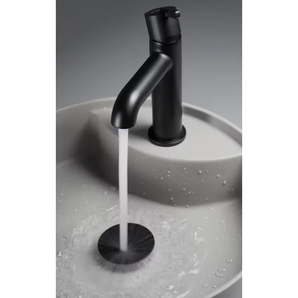 Lavoar pe blat gri metalic cu orificiu baterie Deante Silia 36 cm [3]