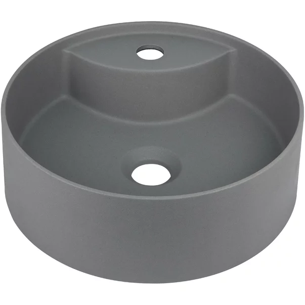 Lavoar pe blat antracit metalic cu orificiu baterie Deante Silia 36 cm [1]