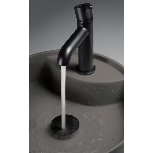 Lavoar pe blat antracit metalic cu orificiu baterie Deante Silia 36 cm [6]