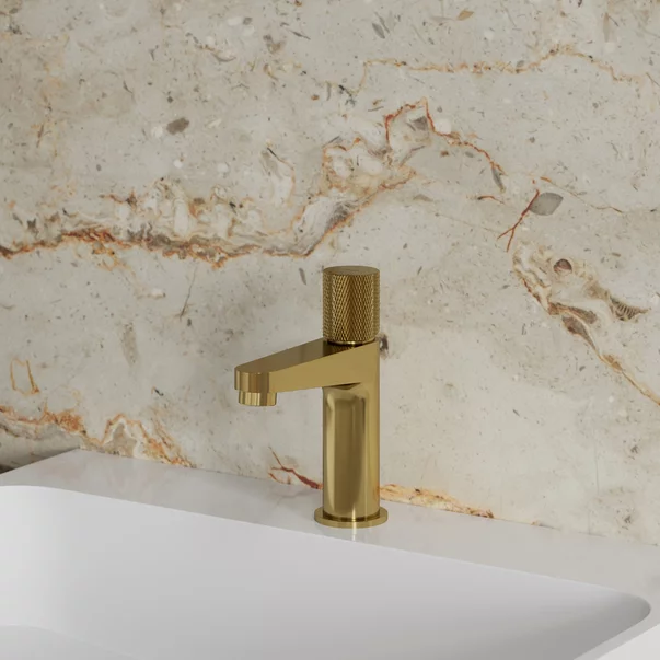 Baterii baie - Baterie lavoar Omnires Contour auriu periat