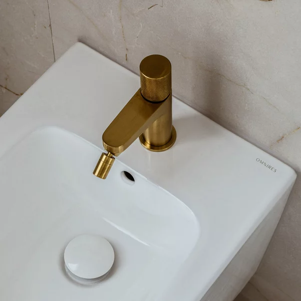 Baterie pentru bideu Omnires Contour auriu periat [1]