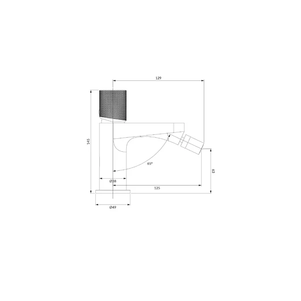 Baterie pentru bideu Omnires Contour auriu periat [3]