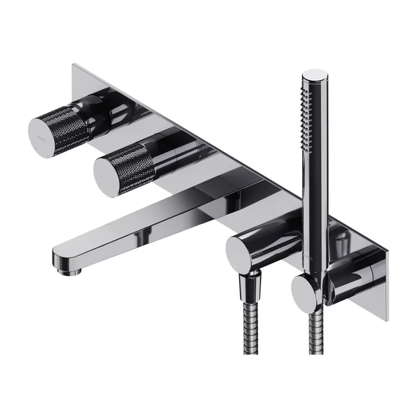 Baterie cada - dus incastrata Omnires Contour 5 orificii  cu corp ingropat si set de dus [1]