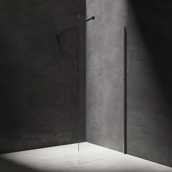 Pachet paravan dus Walk-In Omnires Marina negru 110x200 cm si coloana de dus Hansgrohe Vernis Blend negru [1]