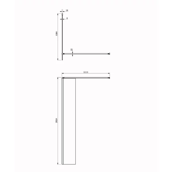 Pachet paravan dus Walk-In Omnires Marina crom 110x200 cm si coloana de dus Hansgrohe Crometta crom [3]
