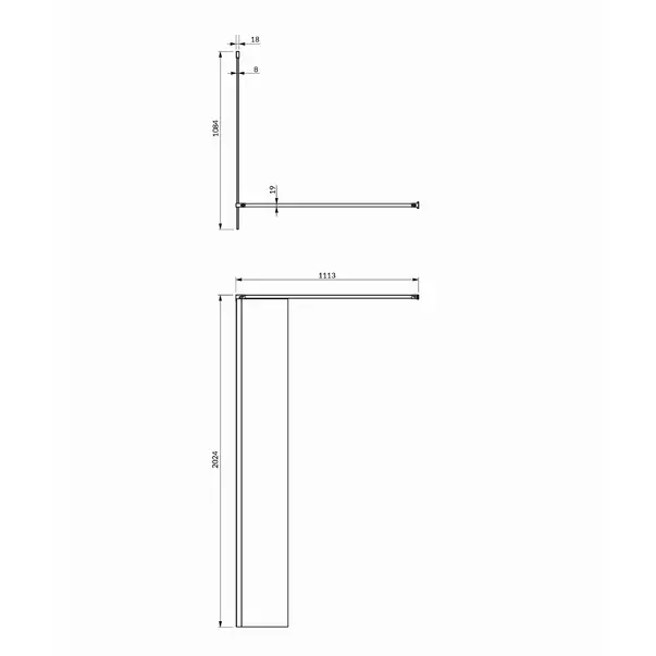 Paravan de dus tip Walk-in Omnires Marina transparent 110 cm [2]