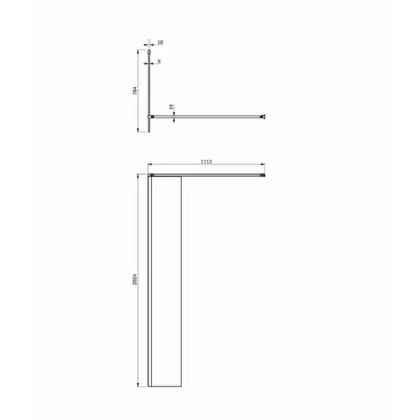 Paravan de dus tip Walk-in Omnires Marina transparent 80 cm [2]