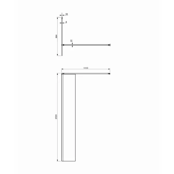 Paravan de dus tip Walk-in Omnires Marina transparent 90 cm [3]