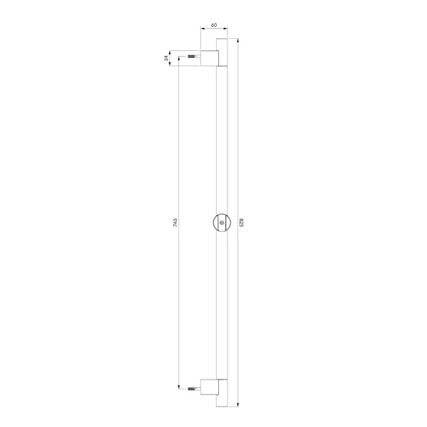 Bara de dus reglabila Omnires 83 cm [2]