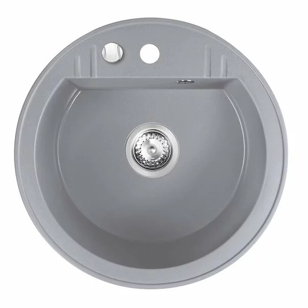 Bucatarie - Chiuveta compozit Ferro Mezzo II rotunda 51 cm gri