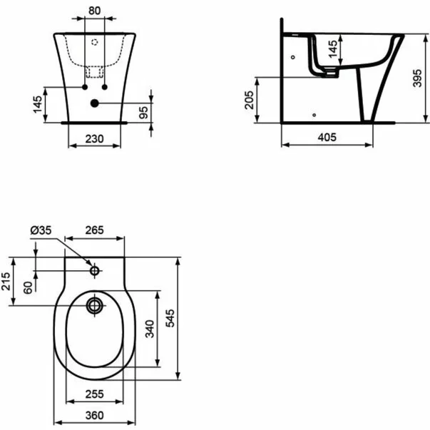 Set vas wc pe pardoseala BTW cu capac softclose slim si bideu Ideal Standard Connect Air Aquablade [9]