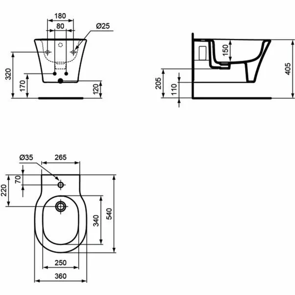 Set vas wc suspendat cu capac softclose si bideu suspendat Ideal Standard Connect Air Aquablade [10]