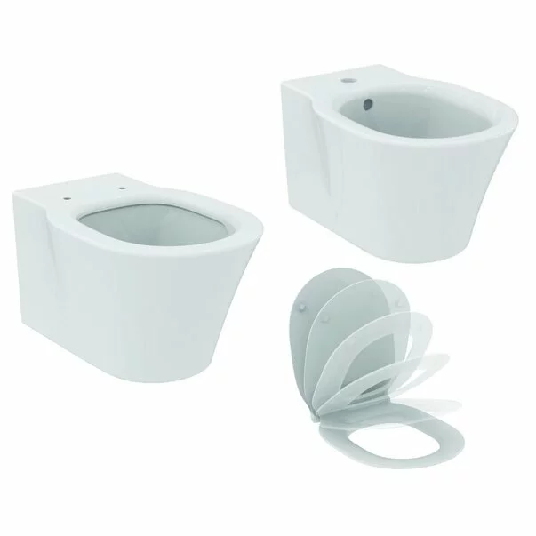 Set vas wc suspendat cu capac softclose si bideu suspendat Ideal Standard Connect Air Aquablade [3]