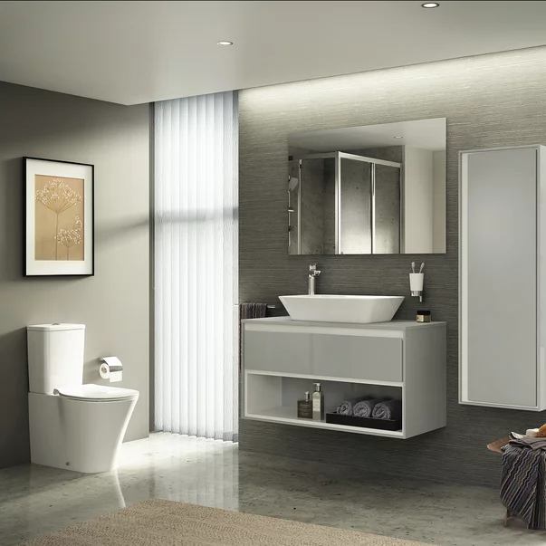 Vase wc statative - Set vas wc pe pardoseala BTW cu rezervor si capac softclose Ideal Standard Connect Air AquaBlade