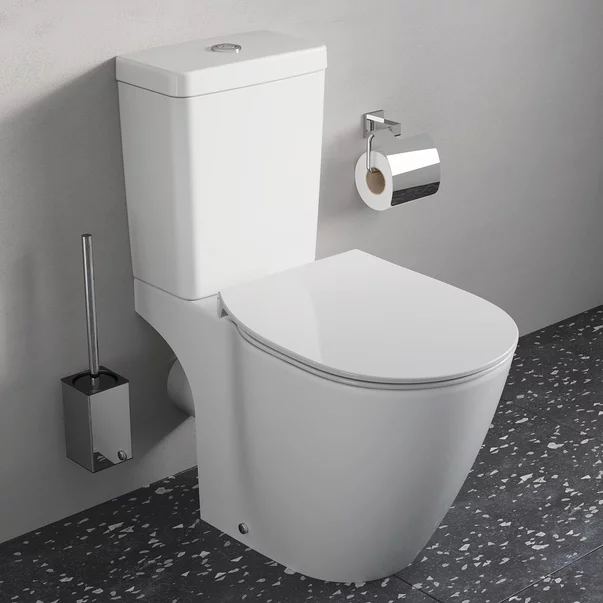 Set vas wc pe pardoseala capac slim softclose si rezervor Cube Ideal Standard Connect Aquablade [2]