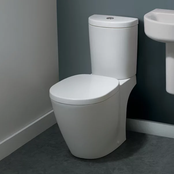 Vase wc statative - Set vas wc pe pardoseala capac slim softclose si rezervor Arc Ideal Standard Connect Aquablade