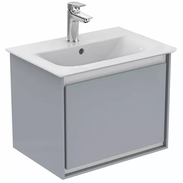 Dulap suspendat pentru lavoar gri deschis mat Ideal Standard Connect Air 50 cm [3]