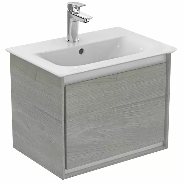 Dulap suspendat pentru lavoar gri deschis lemn Ideal Standard Connect Air 50 cm [3]