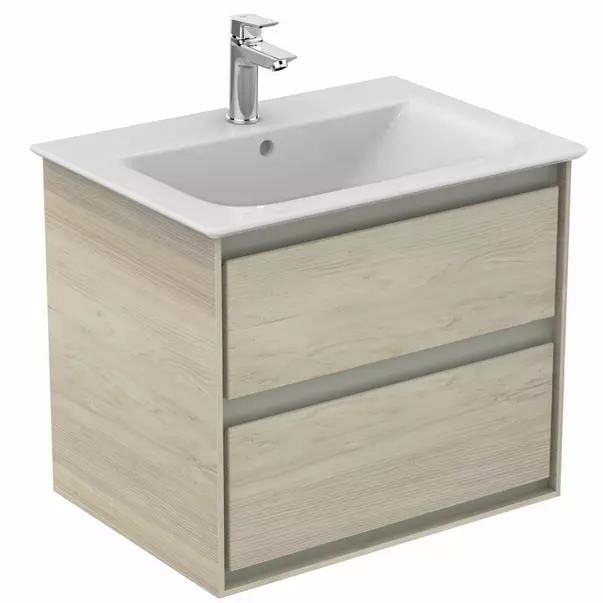 Dulap suspendat pentru lavoar maro deschis lemn Ideal Standard Connect Air 60 cm [3]