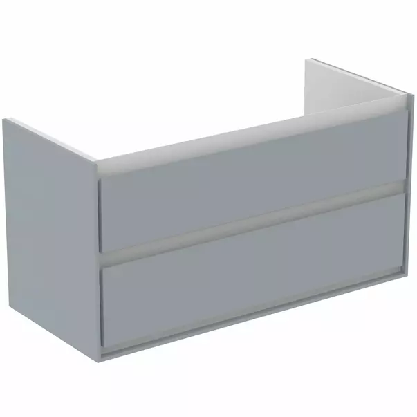 Dulap suspendat pentru lavoar gri deschis mat Ideal Standard Connect Air 100 cm [3]