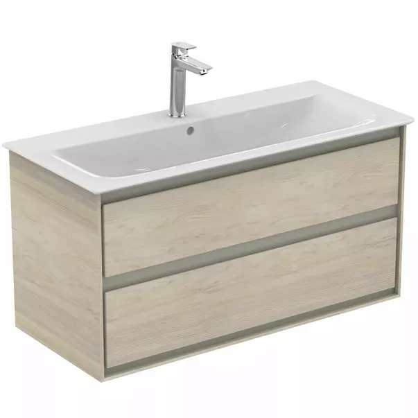  Dulapuri baie - Dulap suspendat pentru lavoar maro deschis lemn Ideal Standard Connect Air 100 cm