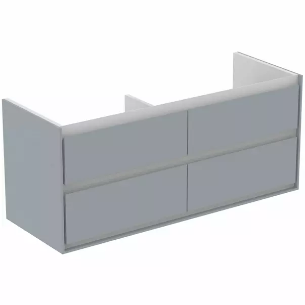 Dulap suspendat pentru lavoar gri deschis mat Ideal Standard Connect Air 120 cm [3]
