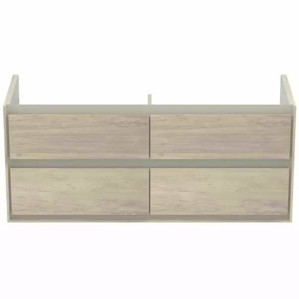 Dulap suspendat pentru lavoar maro deschis lemn Ideal Standard Connect Air 120 cm [2]