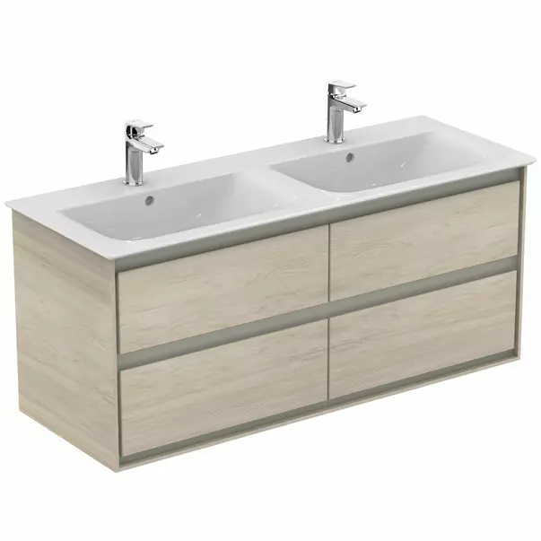 Dulap suspendat pentru lavoar maro deschis lemn Ideal Standard Connect Air 120 cm [3]