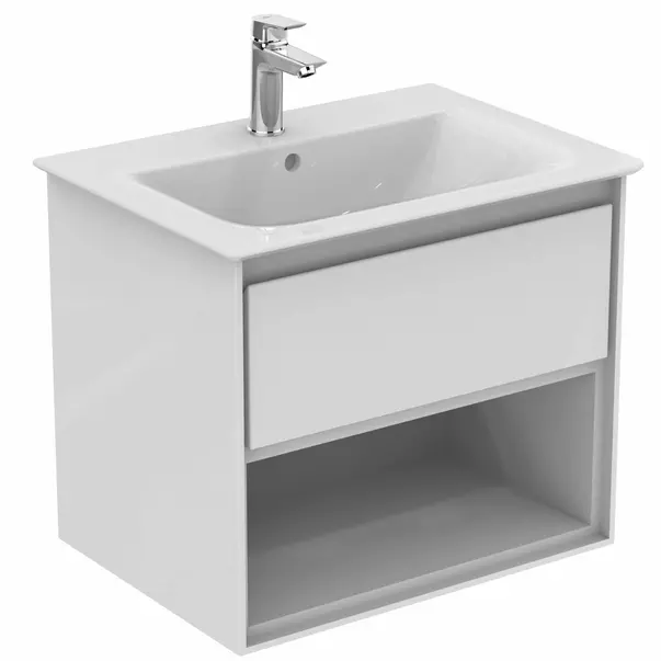 Dulap suspendat pentru lavoar alb Ideal Standard Connect Air 60 cm cu spatiu depozitare E0818B2 [3]