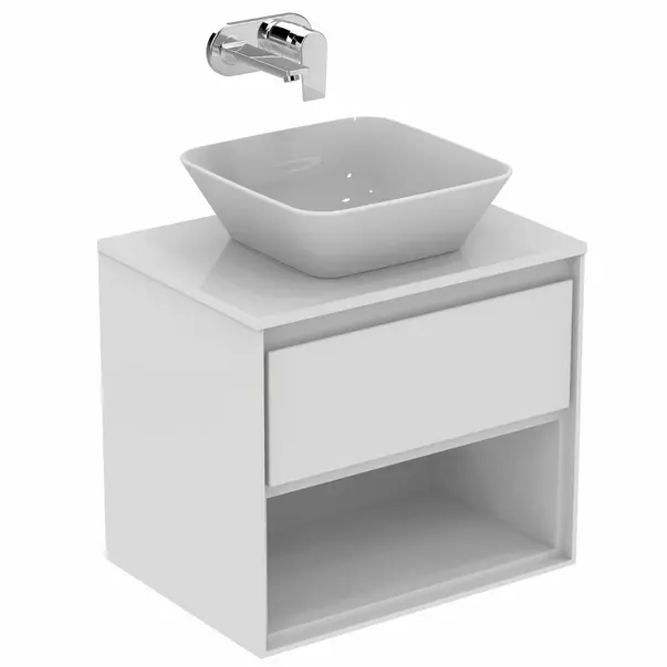 Dulap suspendat pentru lavoar alb Ideal Standard Connect Air 60 cm cu spatiu depozitare E0818B2 [4]