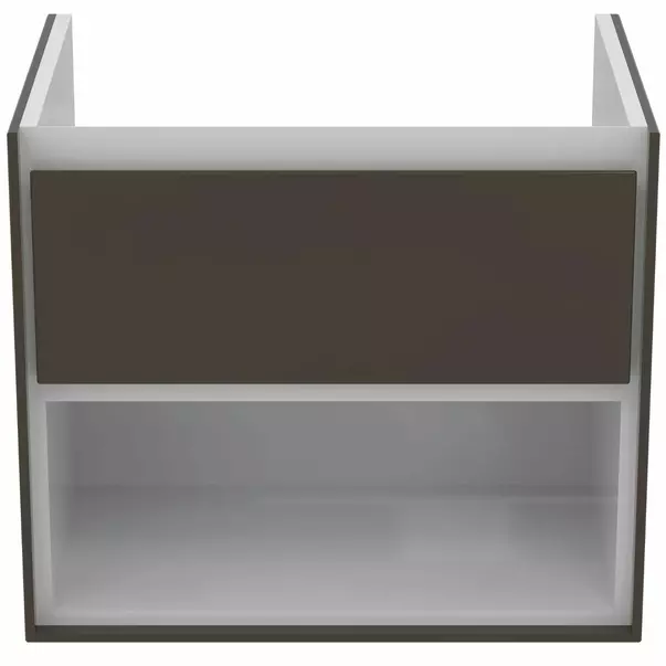 Dulap suspendat pentru lavoar maro inchis lemn Ideal Standard Connect Air 60 cm cu spatiu depozitare [3]