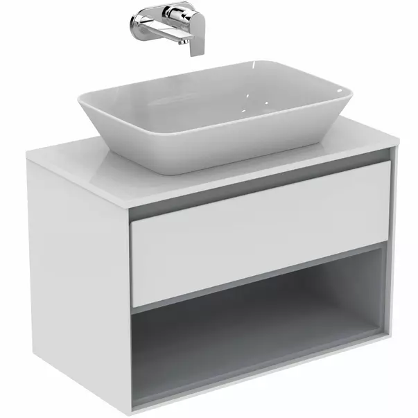 Dulap suspendat pentru lavoar alb Ideal Standard Connect Air 80 cm cu spatiu depozitare E0818KN [4]
