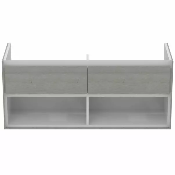 Dulap suspendat pentru lavoar gri deschis lemn Ideal Standard Connect Air 120 cm cu spatiu depozitare [2]