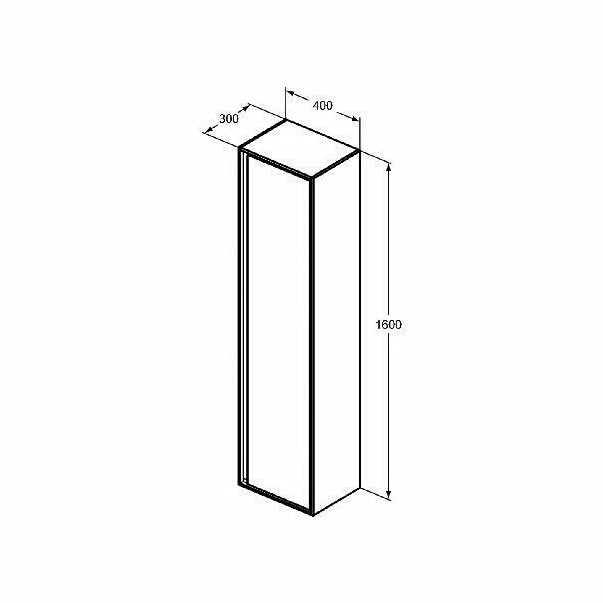 Dulap inalt suspendat Ideal Standard Connect Air mdf alb 160x40 cm [2]