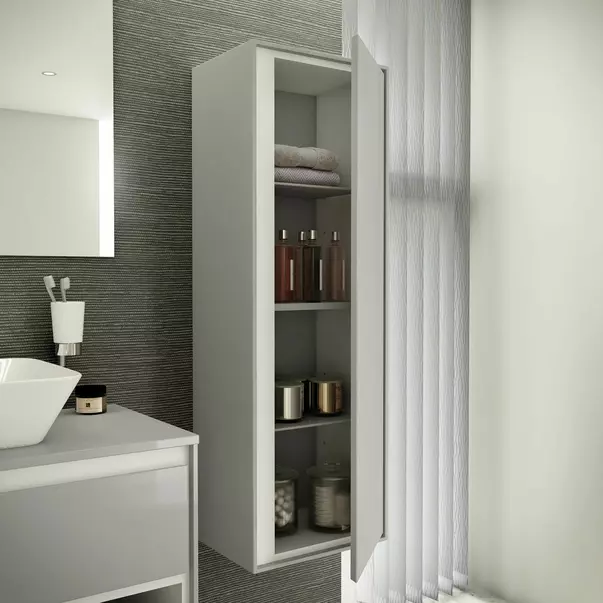 Dulap inalt suspendat gri deschis Ideal Standard Connect Air 120x40 cm [2]