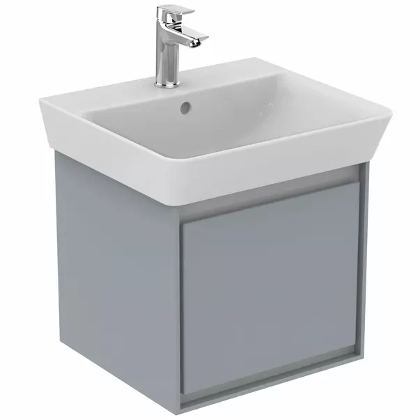 Dulap suspendat pentru lavoar gri deschis mat Ideal Standard Connect Air Cube 43.5 cm [3]