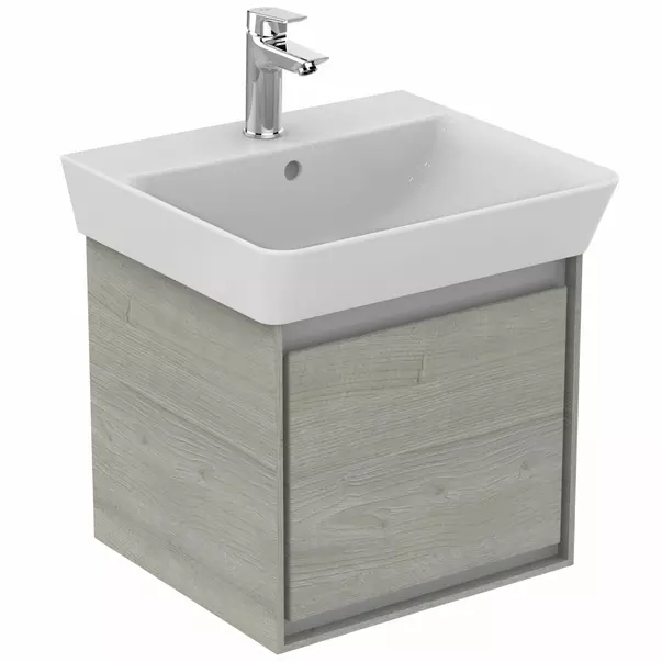 Dulap suspendat pentru lavoar gri deschis lemn Ideal Standard Connect Air Cube 43.5 cm [3]