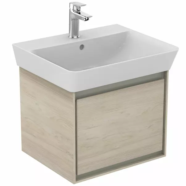 Dulap suspendat pentru lavoar maro deschis lemn Ideal Standard Connect Air Cube 48.5 cm [3]